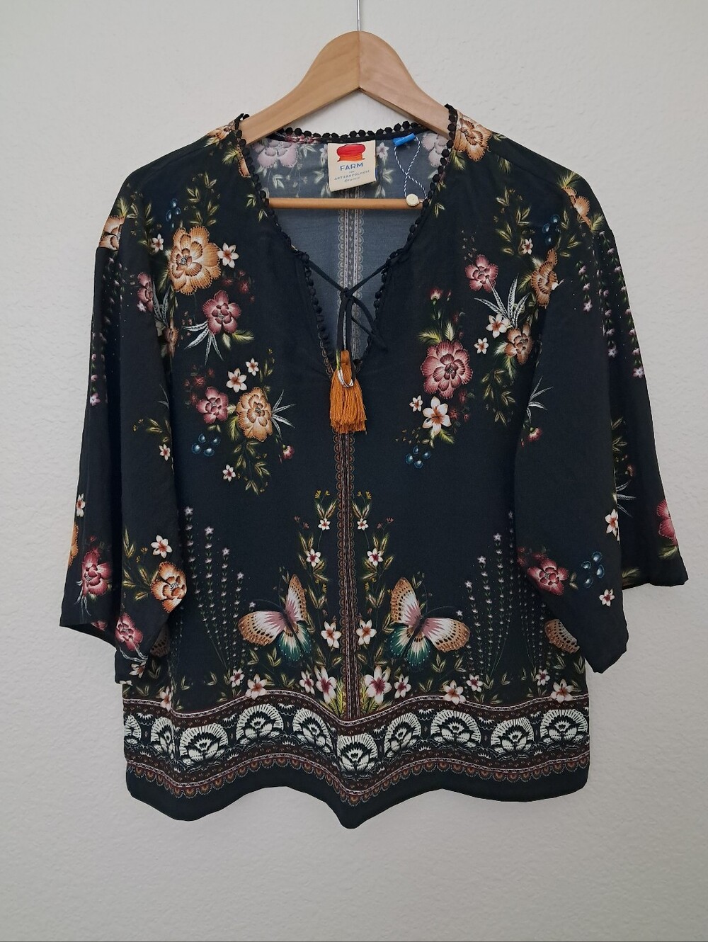 Farm Rio x Anthropologie Butterfly Blouse